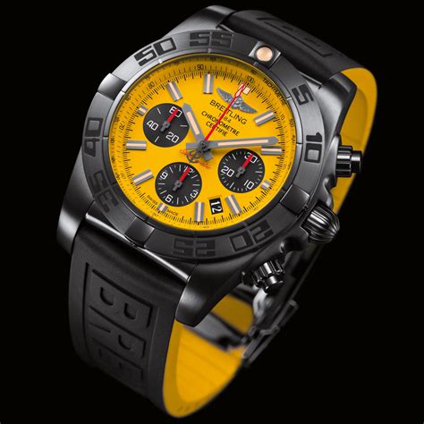 yellow face breitling|breitling chronomat yellow.